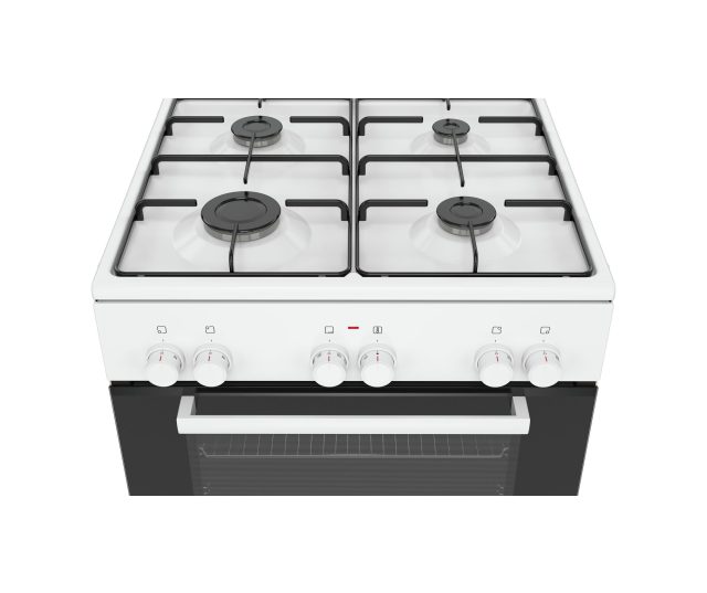 Bosch HXA090D20N gas fornuis - wit - 60 cm. breed