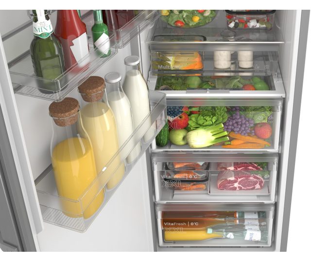 Bosch KSN36VLDG koelkast interieur onderzijde met MultiBox XXL groentelade en VitaFresh 0 graden XXL lades