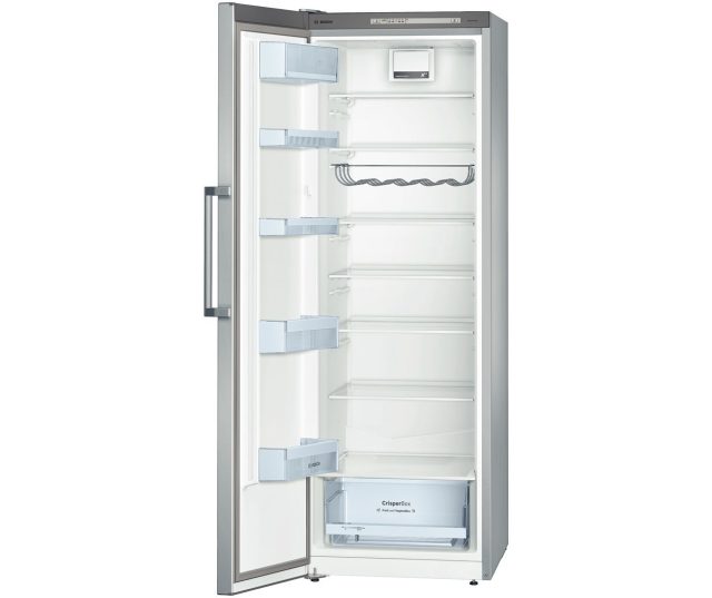 De binnenzijde van de 176 cm. hoge Bosch KSV33VL30 koelkast RVS-look