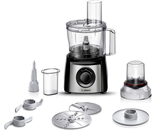 Bosch MCM3401M keukenmachine met werkschaal, mengbeker, raspelement, messen en accessoires