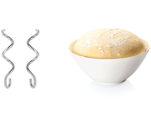 Bosch MFQ4020 handmixer doughwraakaccessoires detailweergave bolvormige spiraal voor bakwerk