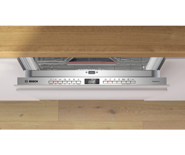 Bosch SMV4HCX07E bedieningspaneel met digitaal display, programmatoetsen en SilencePlus-indicatie