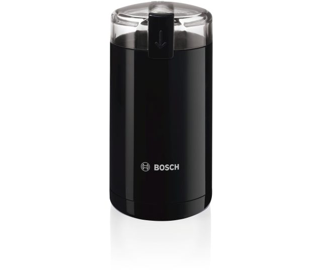Bosch TSM6A013B koffiemolen zwart zijprofiel volledige aanzicht geïsoleerde achtergrond