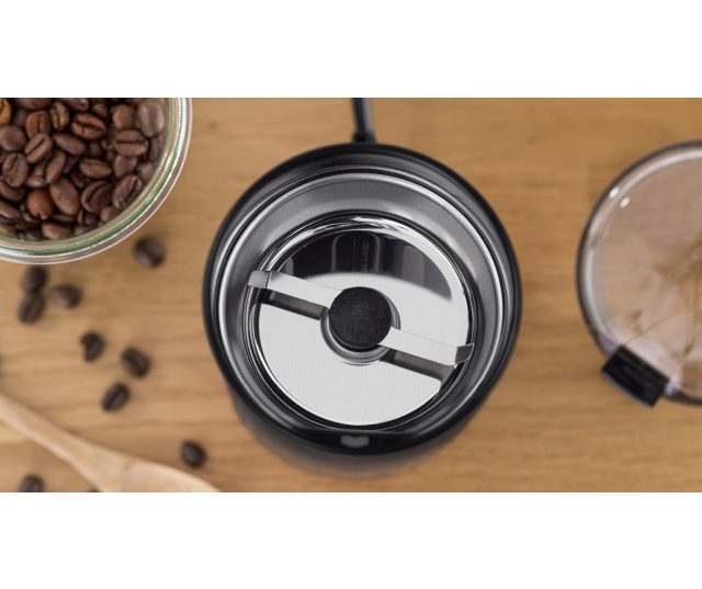 Bosch TSM6A013B koffiemolen detail maalmechanisme van bovenaf met burrs zichtbaar