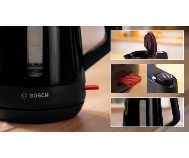 Bosch TWK1M123 waterkoker onderdelen deksel, basis-schakelaar, filter en waterpeilschaal