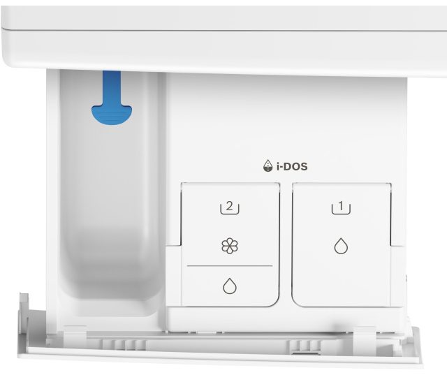 Bosch WGN246A9NL droger interieur wasmiddellade met i-DOS systeem twee compartimenten