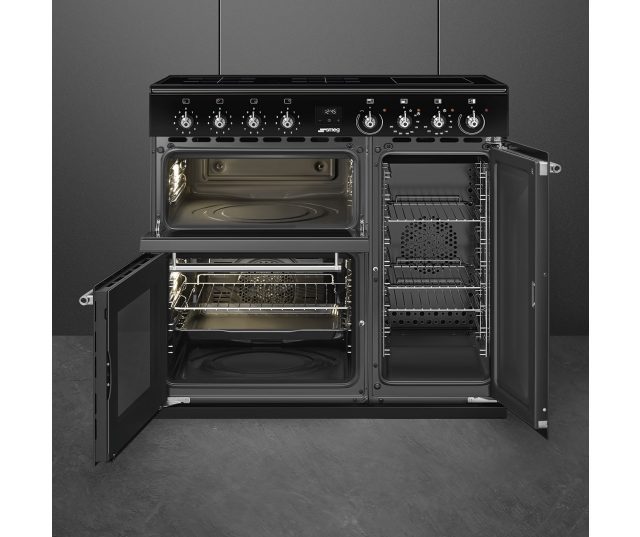 SMEG CX93IMBL fornuis met 3 ovens en digitale DigiScreen display