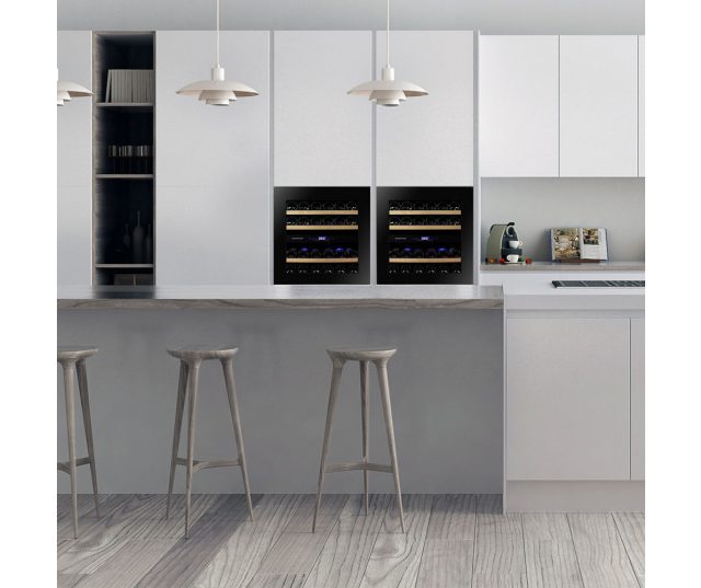 Dunavox DAVG-25.63DB.TO inbouw wijnkoelkast - zwart