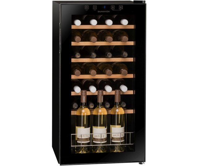 Dunavox DXFH-28.88 vrijstaande wijnkoelkast - zwart