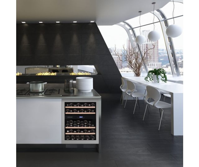 Dunavox DAUF-45.125DB.TO inbouw wijnkoelkast - zwart