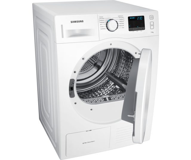 De SAMSUNG warmtepomp droger DV70F5E0HGW is voorzien van een super zuinig energieklasse A - 50% label
