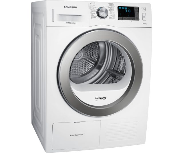 Dankzij de warmtepomp techniek in de DV90F5E6HGW behaald deze droger een A-50% label
