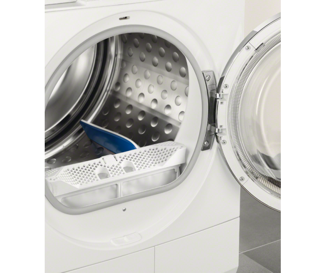 De Electrolux EDH3886GDE warmtepomp droger heeft een vulgewicht van 8 kg.