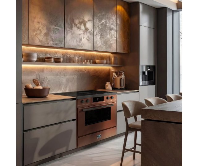 Elementi di Cucina IM9034-CCH-MZ-B fornuis met afzuiging - 90 cm breed