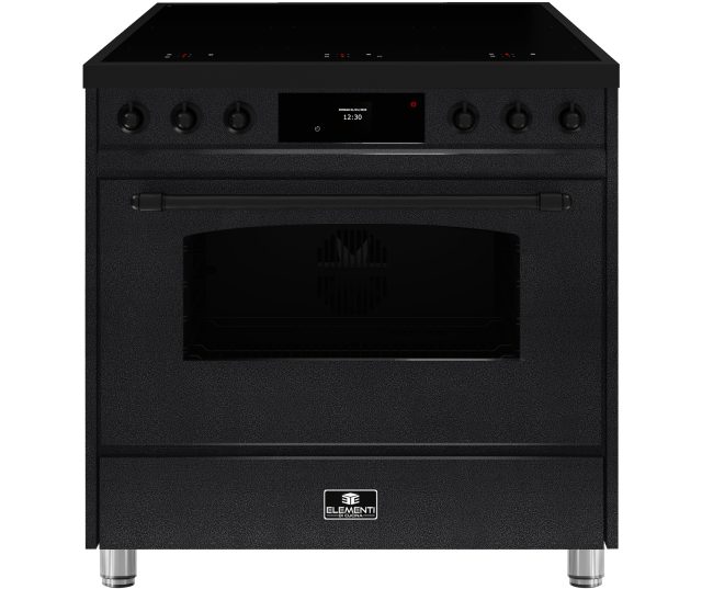 Elementi di Cucina EC9036-BSH-MZ-B inductie black steel hammer fornuis