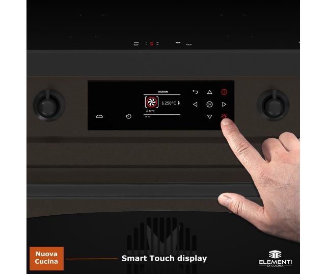 Elementi di Cucina EC9036-UGH-MZ-B inductie urban grey hammer fornuis