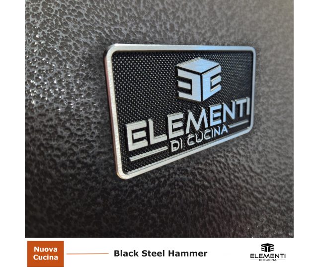 Elementi di Cucina EM9036-BSH-IX-S inductie black steel hammer fornuis