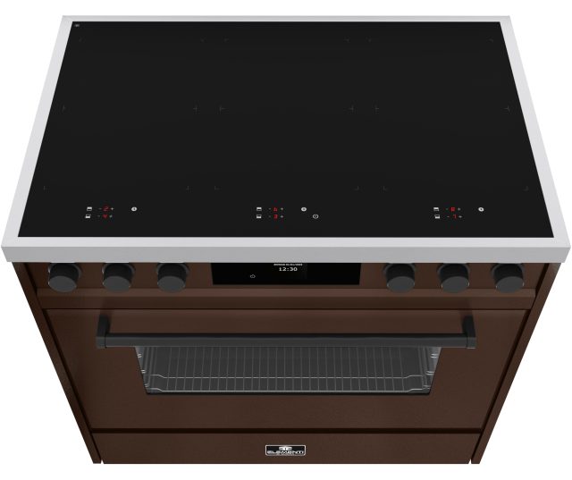 Elementi di Cucina EM9036-CCH-IX-B inductie chocolate copper hammer fornuis