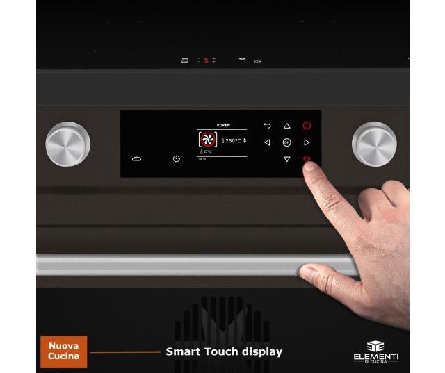 Elementi di Cucina EM9036-UGH-MZ-S inductie urban grey hammer fornuis