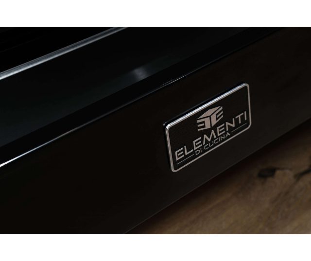 Elementi di Cucina IK9024-ZW-IX fornuis met afzuiging - hoogglans zwart