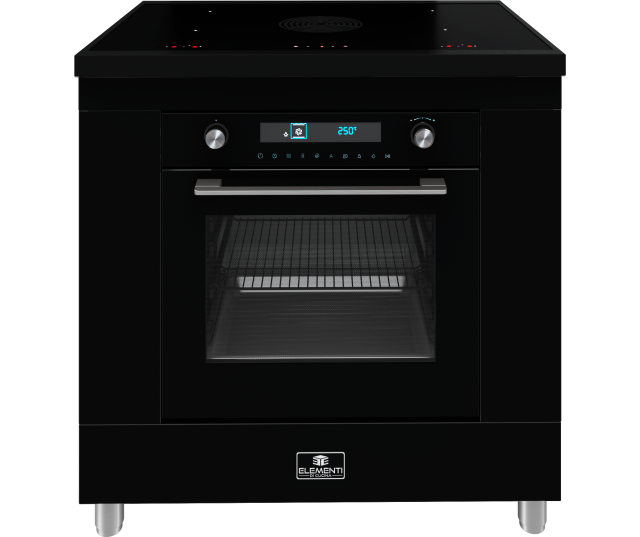 Elementi di Cucina IK9024-ZW inductie fornuis met afzuiging en magnetron - zwart