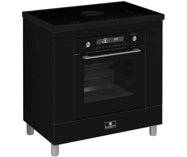 Elementi di Cucina IK9024-ZW inductie fornuis met afzuiging en magnetron - zwart
