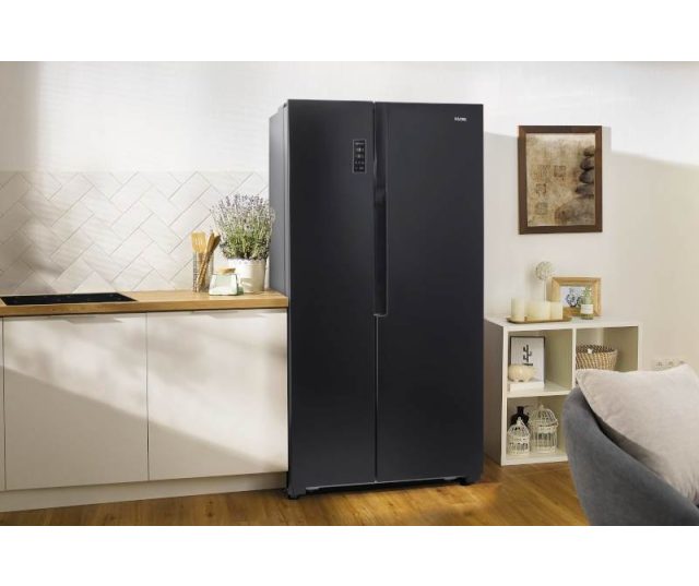 Etna AKV578ZWA side-by-side koelkast - blacksteel