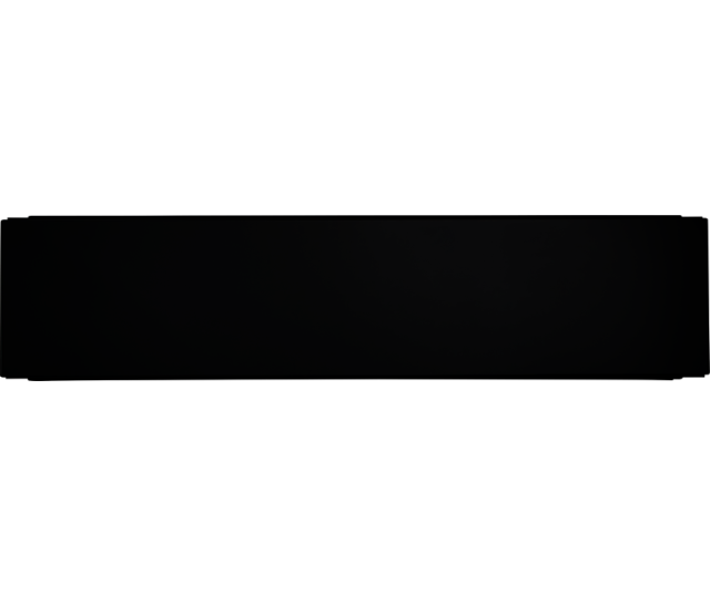 Etna AL14 inbouw lade - zwart glas - 14 cm. hoog