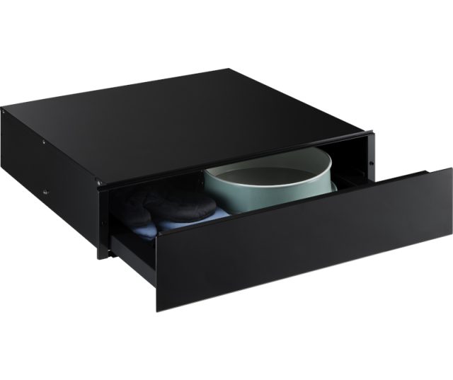 Etna AL14 inbouw lade - zwart glas - 14 cm. hoog