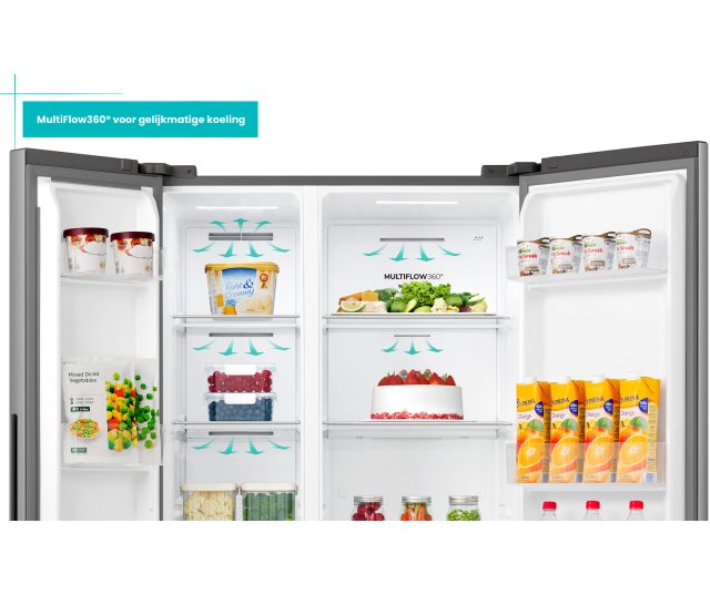 ETNA AKV5178IRVS interieur koelkastvak met MultiFlow360 koelsysteem en gevulde vakken