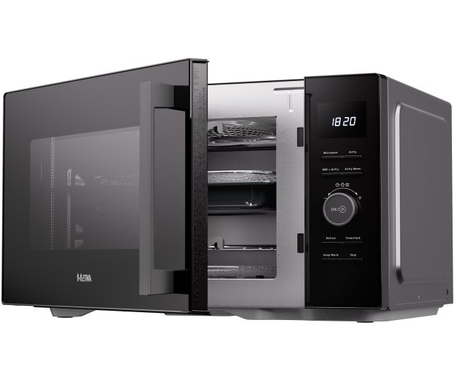 ETNA AMV826 magnetron geopende deur met zicht op interieur en draaischijf