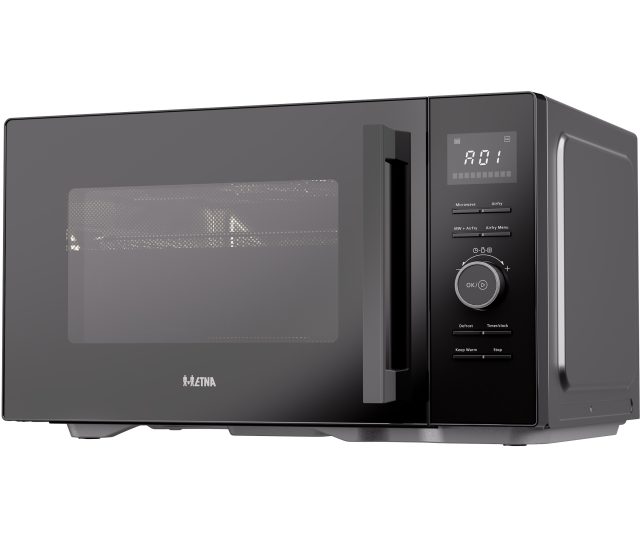 ETNA AMV826 magnetron geopende deur van linksvoor met draaischijf zichtbaar