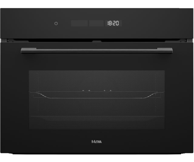 ETNA CM514GLS oven-magnetron vooraanzicht met gesloten deur en digitaal display