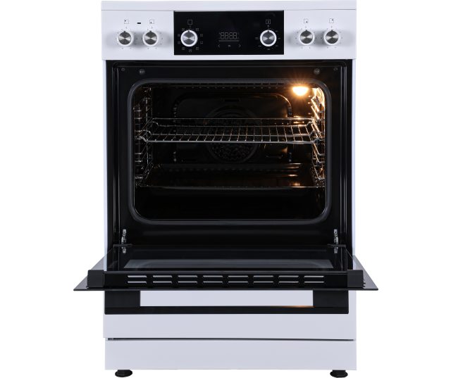 ETNA FI660WIT elektrisch fornuis geopende deur met verlichte oven en rvs grill