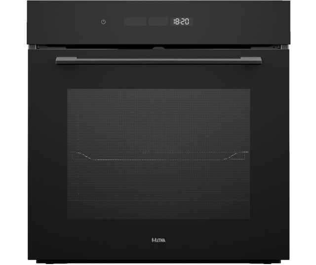 ETNA MO516GLS vooraanzicht met gesloten deur, digitaal display en bedieningspaneel