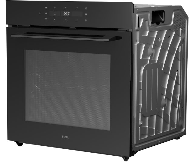 ETNA MO516GLS zijaanzicht met geopende deur en magnetronkamer