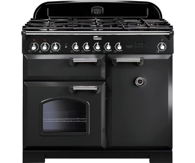 FALCON fornuis gas Classic Deluxe 100 gas charcoal black