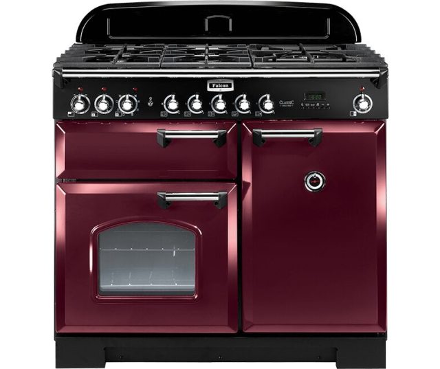 Falcon CLASSIC DELUXE 100 GAS CRANBERRY fornuis - 100 cm breed