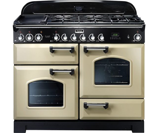 Klik en bekijk de Falcon Classic Deluxe 110 gas cream Falcon CLASSIC DELUXE 110 GAS CREAM fornuis - 110 cm breed