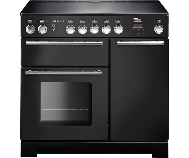 Falcon INFUSION 90 INDUCTIE CHARCOAL BLACK fornuis - 90 cm breed