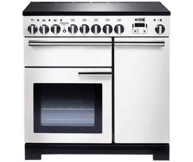 Falcon PROFESSIONAL DELUXE 90 INDUCTIE WIT fornuis - 90 cm breed