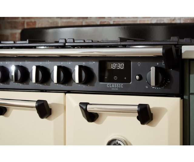 CLASSIC 100 GAS GLOSS BLACK fornuis - 100 cm breed