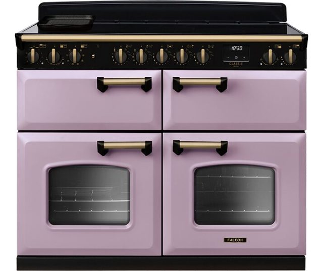 Falcon CLDLO110DFPGBL/AB_E1 paars model met gouden handgrepen vooraanzicht