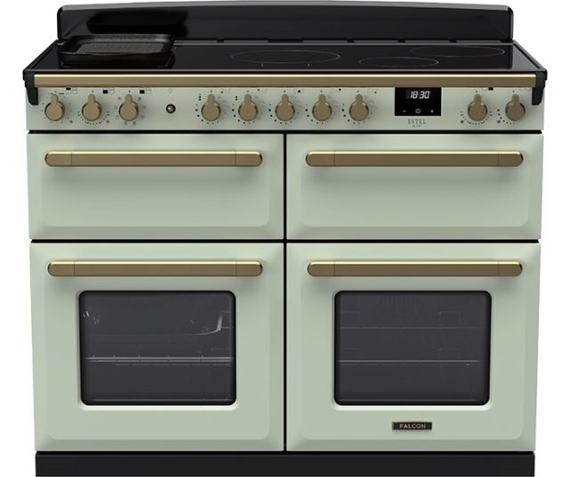 FALCON fornuis Estel Deluxe 110 inductie mint messing sudderoven