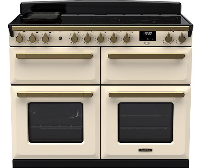 FALCON fornuis Estel Deluxe 110 inductie pale cream messing sudderoven