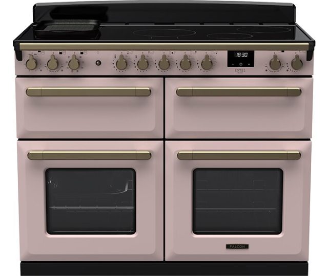 FALCON fornuis Estel Deluxe 110 inductie pale pink messing sudderoven