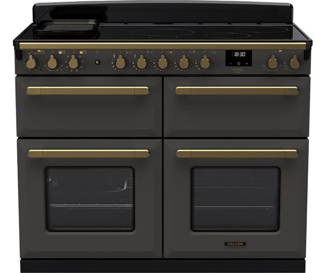 FALCON fornuis Estel Deluxe 110 inductie slate messing sudderoven