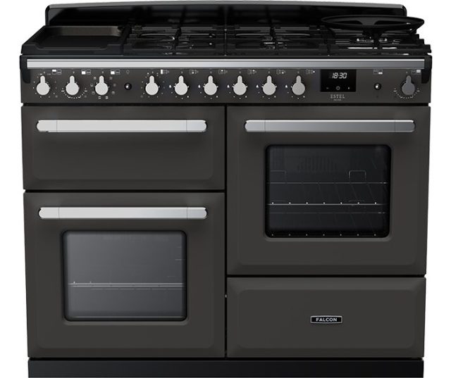FALCON fornuis Estel Deluxe 110 gas slate rijslade