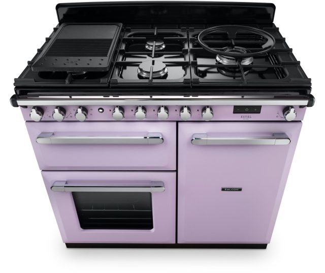 Falcon Estel Deluxe 100 Gas fornuis bovenaanzicht gaskookplaat met knopen