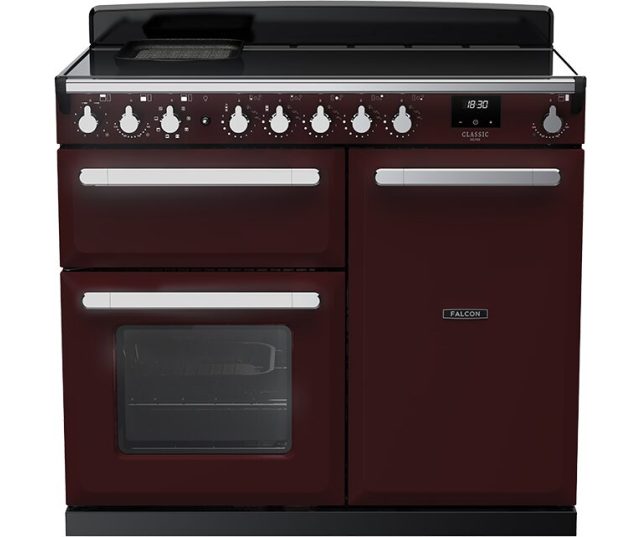 FALCON fornuis Estel Deluxe 100 inductie bordeaux